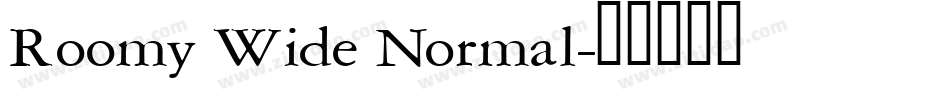 Roomy Wide Normal字体转换